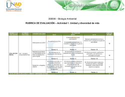 Actividad 1. Unidad y diversidad de vida