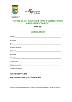 FICHA INSCRIPCION CURSO FOTOGRAFIA DIGITAL
