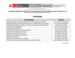 cronograma. - UGEL-06