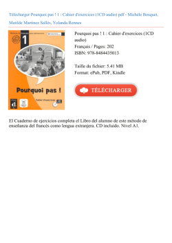 Pourquoi pas ! 1 : Cahier d`exercices (1CD audio)