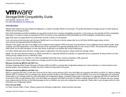 Storage/SAN Compatibility Guide
