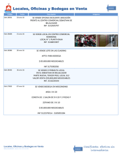 Locales, Oficinas y Bodegas en Venta