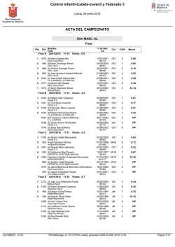 Control Infantil-Cadete-Juvenil y Federado 3 ACTA DEL