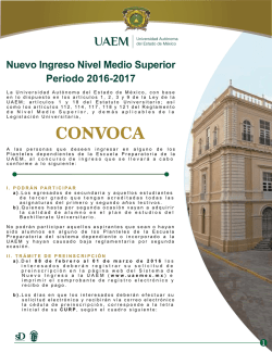 convoca - dep uaemex - Universidad Aut&oacute;noma del Estado de M&eacute;xico