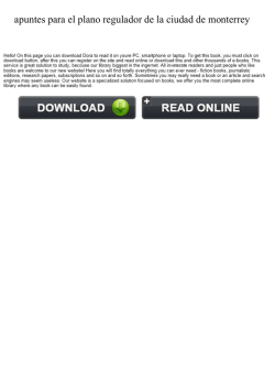 apuntes para el plano regulador de la ciudad de monterrey