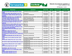 Relaci&oacute;n de productos agotados al