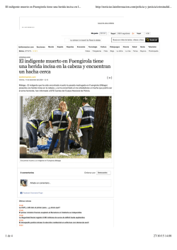 El indigente muerto en Fuengirola tiene una herida incisa en la