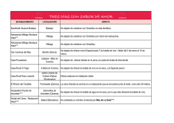 TRES D&Iacute;AS CON SABOR DE AMOR