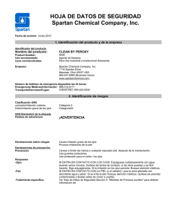 HOJA DE DATOS DE SEGURIDAD Spartan Chemical Company, Inc.