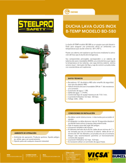 ducha lava ojos inox b-temp BD 580