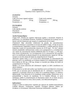 CLOGEN&reg; KIT C&aacute;psulas, Crema vaginal al 2% y Ovulos CLOGEN