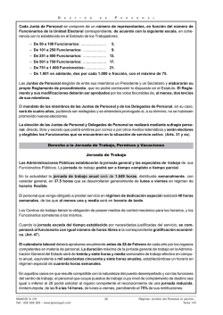 Cada Junta de Personal se compone de un n&uacute;mero de