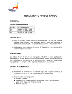 reglamento futbol r&aacute;pido tda 2015 - Torneo de la Amistad Quer&eacute;taro