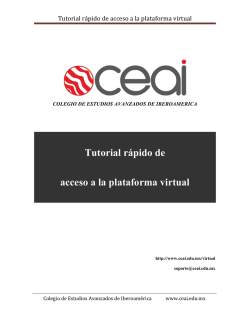 Tutorial r&aacute;pido de acceso a la plataforma virtual