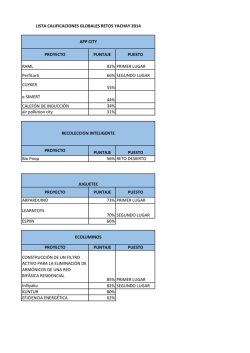 PROYECTO PUNTAJE PUESTO RAML 82% PRIMER LUGAR