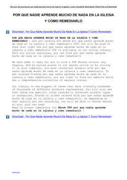 Por Que Nadie Aprende Mucho De Nada En La