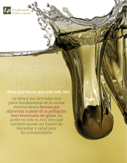 &iexcl;Pero qu&eacute; bueno que est&aacute; esto, t&iacute;o! La oliva y sus derivados son