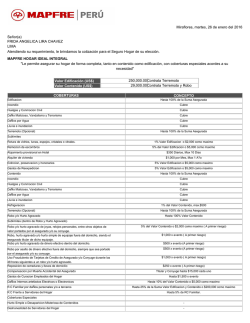 Miraflores, viernes, 15 de enero del 2016 Se&ntilde;or(a) RITA UCAYALI
