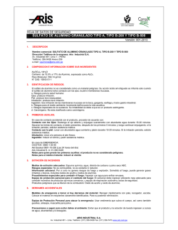 SULFATO DE ALUMINIO GRANULADO TIPO A, TIPO B