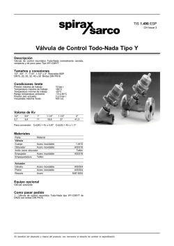 V&aacute;lvula de Control Todo-Nada Tipo Y
