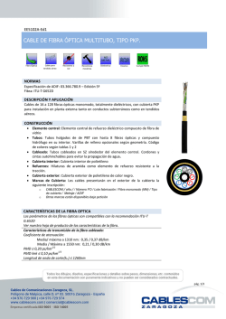 CABLE DE FIBRA &Oacute;PTICA MULTITUBO, TIPO PKP.