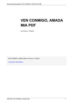 ⋙VEN CONMIGO, AMADA MIA by Frances J. Roberts