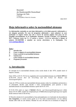 Hoja informativa sobre la nacionalidad alemana