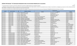 n&oacute;mina provisional(*) de delegados designados para las elecciones