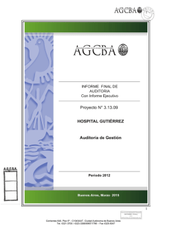 Informe - Auditor&iacute;a General de la Ciudad de Buenos Aires