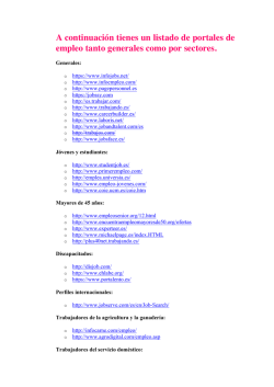 A continuaci&oacute;n tienes un listado de portales de empleo tanto
