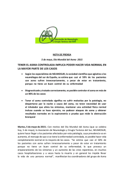 TENER EL ASMA CONTROLADA IMPLICA PODER HACER VIDA