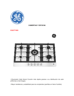 CUBIERTAS Y ESTUFAS CGG7710IO &bull; (Quemador triple llama