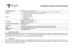 Cuidado de la piel y manejo de heridas