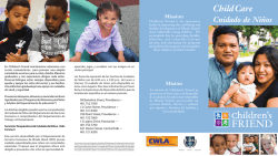 Cuidado de Ni&ntilde;os - Children`s Friend