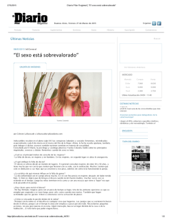 &ldquo;El sexo est&aacute; sobrevalorado&rdquo;