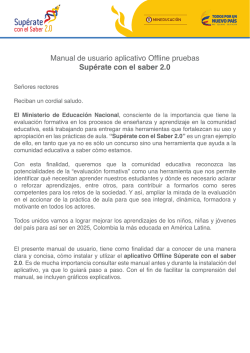 Manual de usuario aplicativo Offline pruebas Sup&eacute;rate con el saber