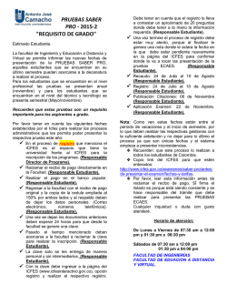 PRUEBAS SABER PRO - 2015