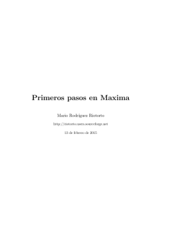 Primeros pasos en Maxima