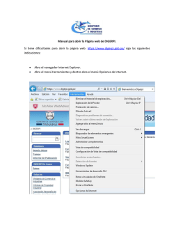 Manual para abrir la P&aacute;gina web de DIGERPI. Si tiene dificultades