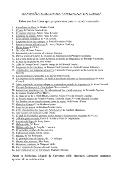 Listado libros para apadrinar