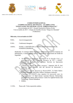 CURSO INTERNACIONAL CUERPO NACIONAL DE POLIC&Iacute;A