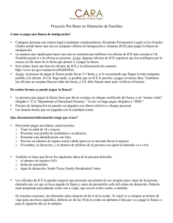 C&oacute;mo Se Paga la Fianza - CARA: Family Detention Pro Bono Project