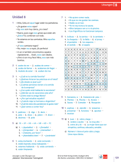 L&ouml;sungen zu Unidad 8