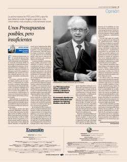 Unos Presupuestos posibles, pero insuficientes