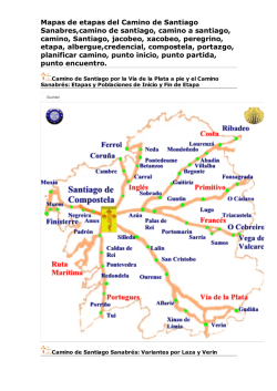 Mapas de etapas del Camino de Santiago Sanabres,camino de
