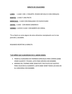 Minuta de colaciones 2015