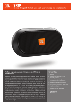 Caracter&iacute;sticas Kit manos libres port&aacute;til Bluetooth que se