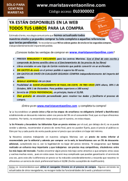 www.maristasventaonline.com YA EST&Aacute;N DISPONIBLES EN LA