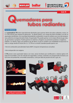 Serie TR Los quemadores TR est&aacute;n especialmente dise&ntilde;ados para