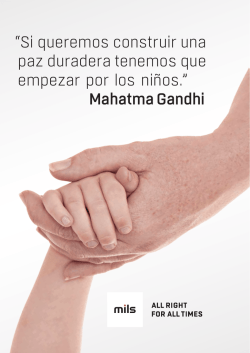 &ldquo;Si queremos construir una paz duradera tenemos